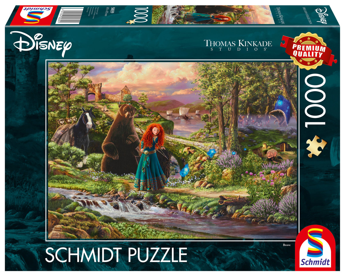 Puzzle, THOMAS KINKADE Merida Waleczna (Disney), 1000 el.