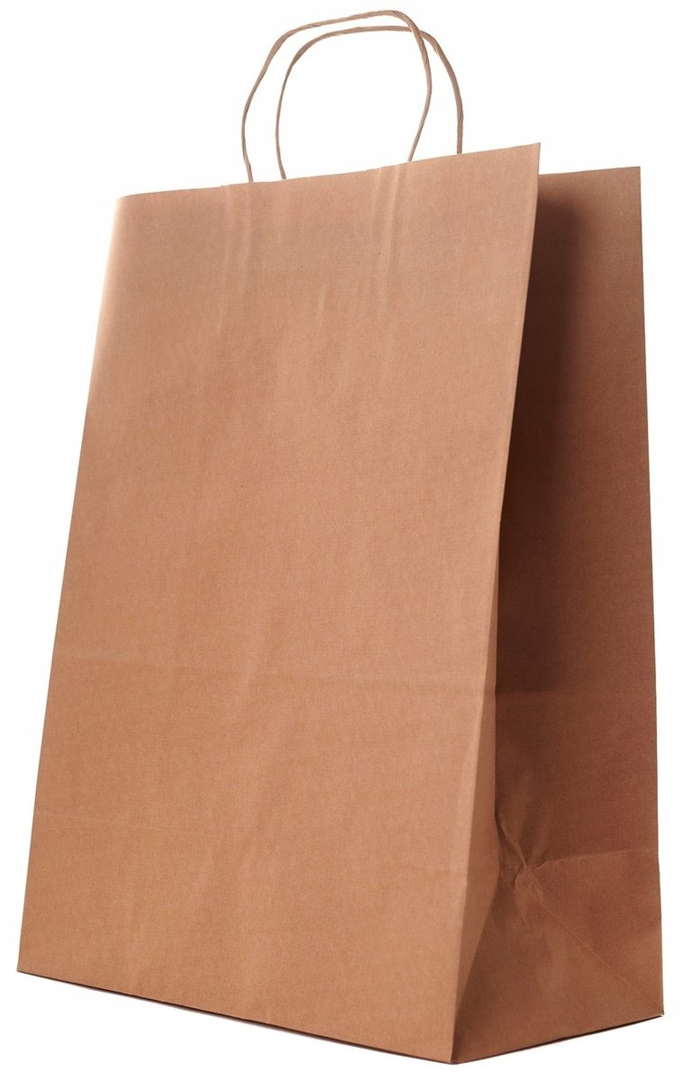 TORBA papierowa brąz do pakowania 31x12x41 75szt