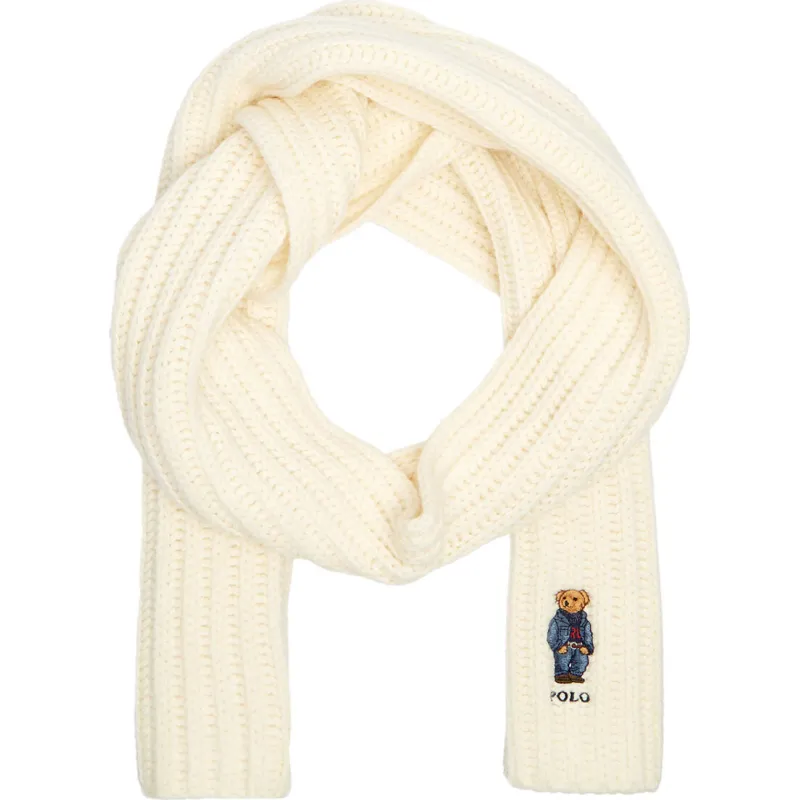 POLO RALPH LAUREN Wełniany szal DENIM BEAR