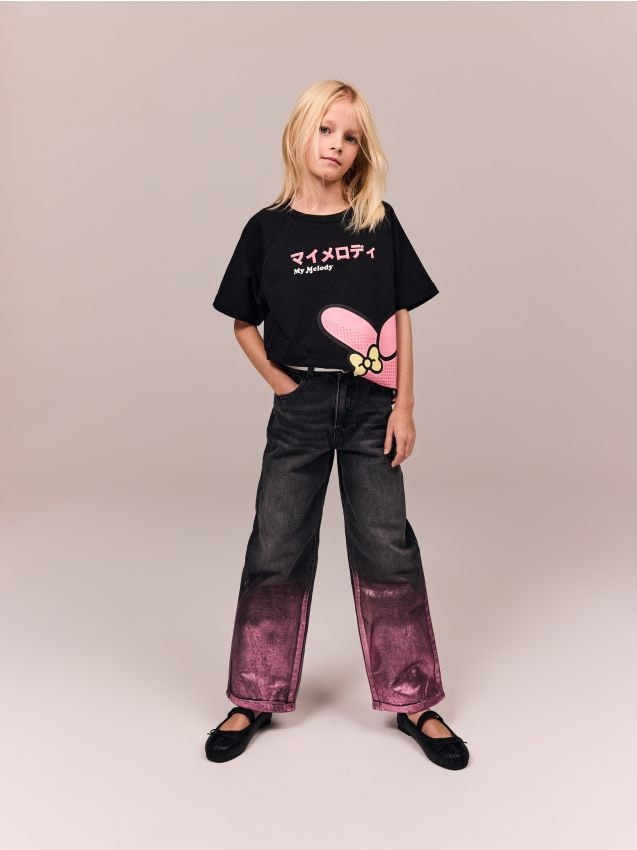 Reserved - T-shirt z nadrukiem My Melody - czarny