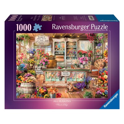 Puzzle RAVENSBURGER Kot w kwiaciarni (1000 elementów)