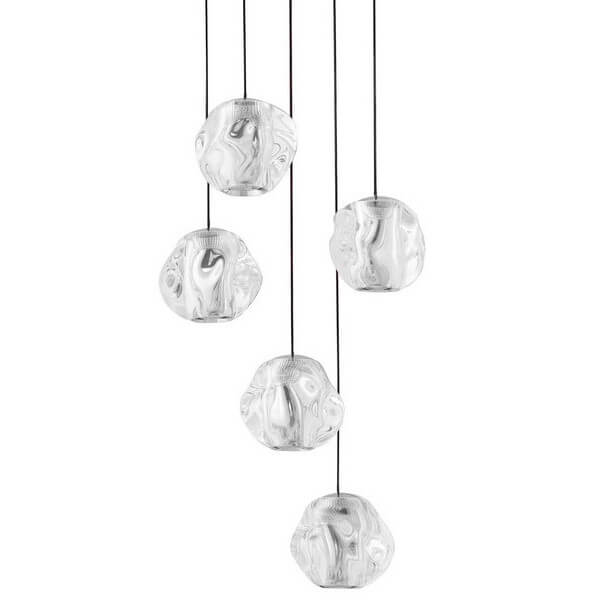 Lampa zwieszana glamour CHEPEN LE44642 LED 25W 3000K czarny chrom