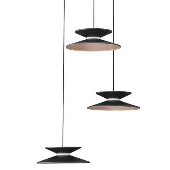 Kaskadowa lampa wisząca GUANAY LE44742 LED 14W 3000K czarna złota