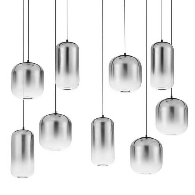 Zwieszana lampa ANUCO LE44615 LED 36W 3000K szklany pająk szary