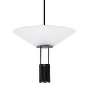Zwieszana lampa szklana AYAVIRI LE44595 LED 8W 3000K czarny biały