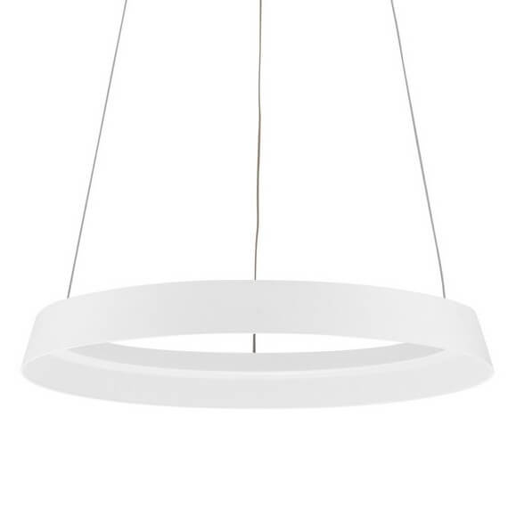 Zwieszana lampa ring do sypialni BATALLAS LE44785 LED 38W 3000K biały