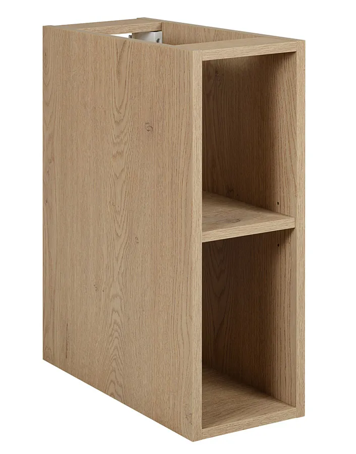 Wisząca wąska szafka łazienkowa jasny dąb D1-C99