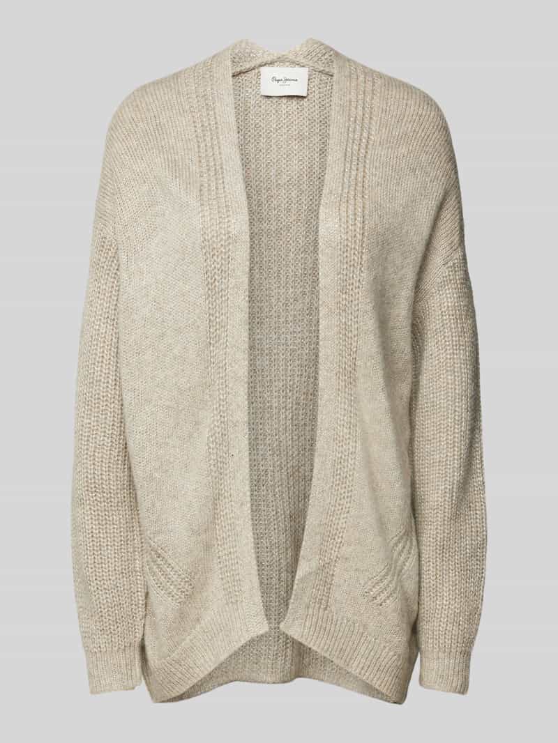 Długi kardigan o kroju oversized z imitacji dzianiny model ‘NICA’