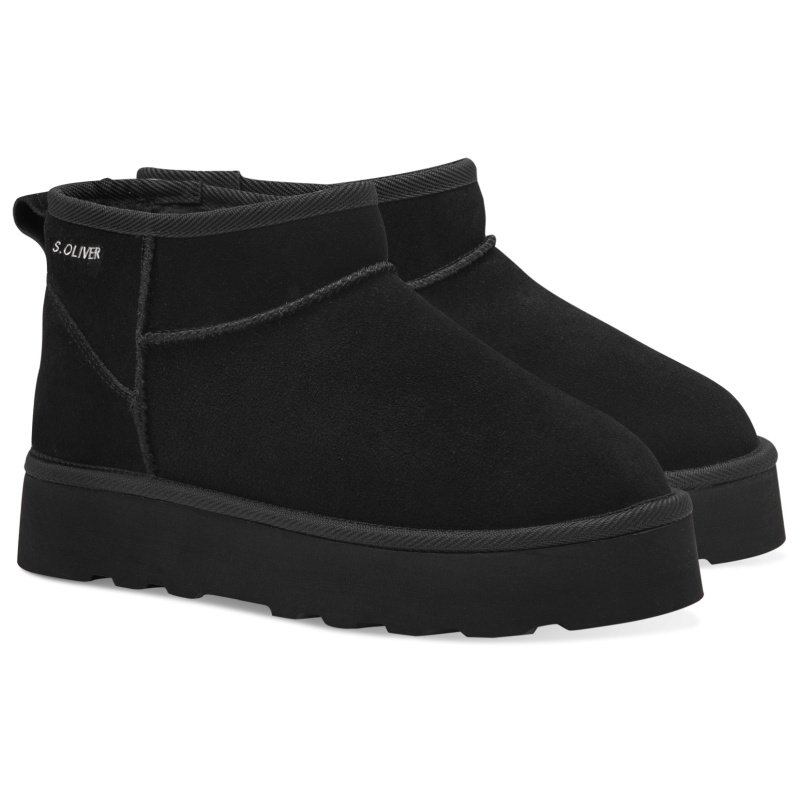 Śniegowce damskie z futerkiem s.Oliver 5-26352-41 001 BLACK 41