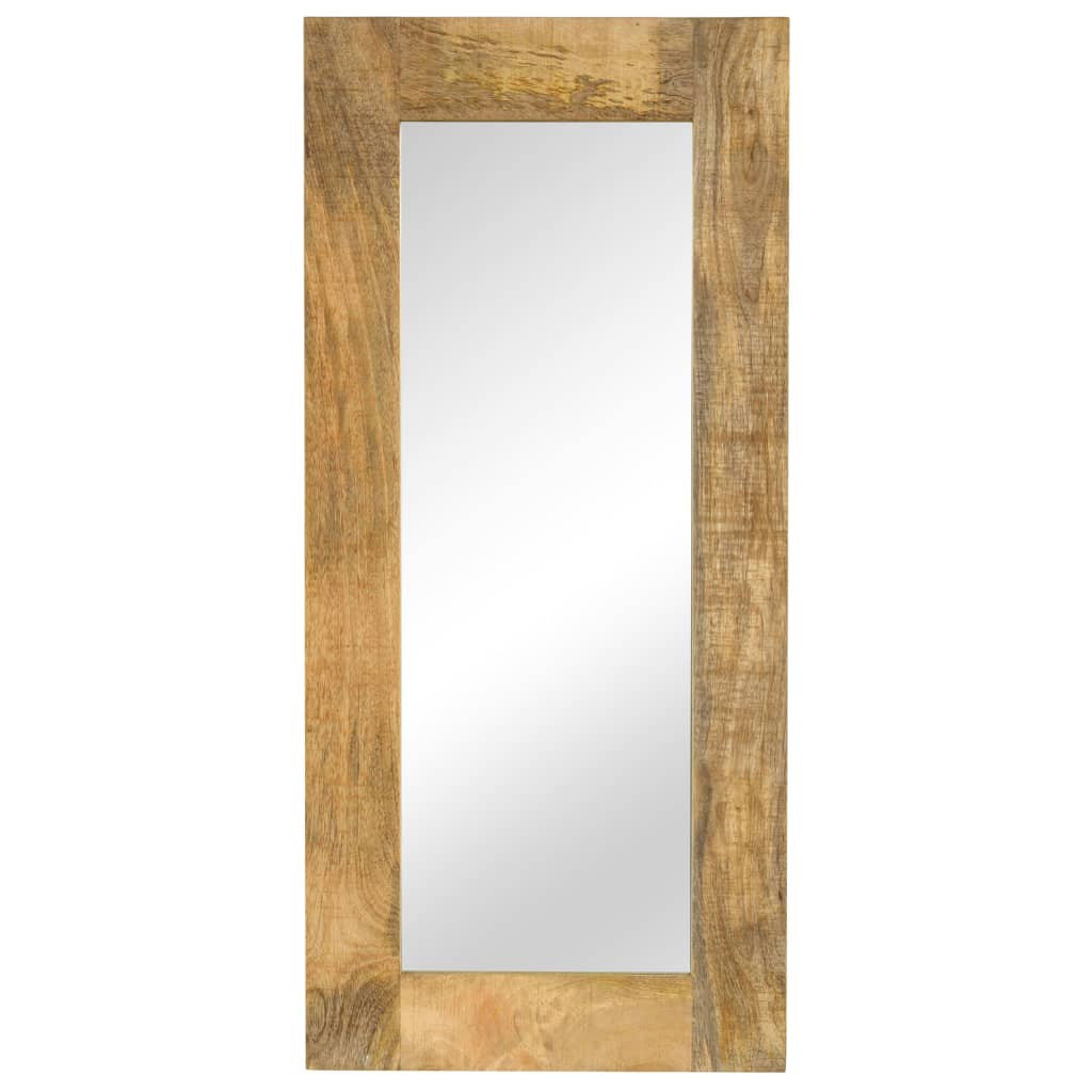 Lustro z ramą z litego drewna mango, 50 x 110 cm