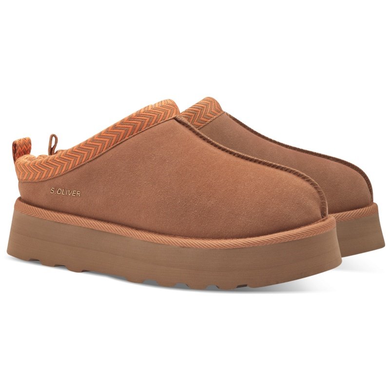 Kapcie damskie z futerkiem s.Oliver 5-27104-43 305 COGNAC 40