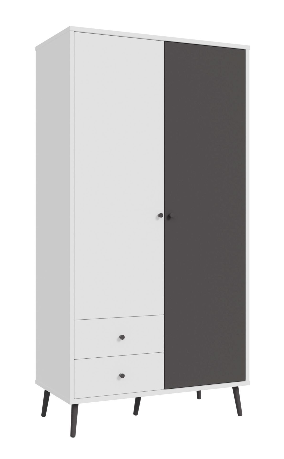 Szafa EasyKlix Harllson Hlts721Lec-M806 Biały / Uni Wolfram Szary