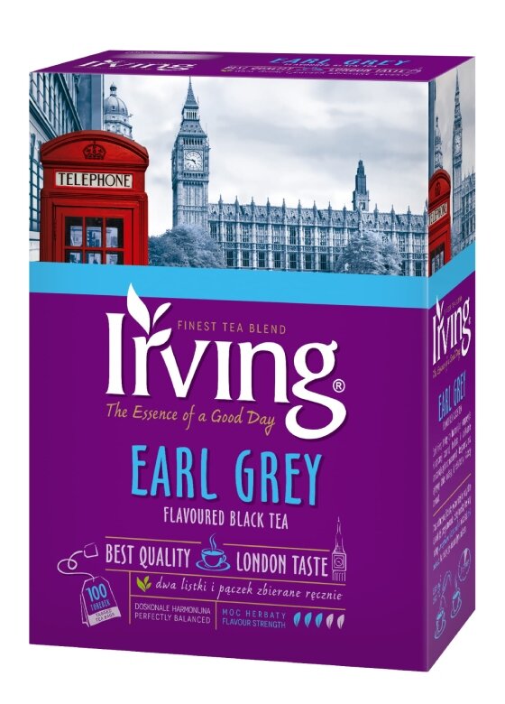 Herbata czarna Irving Earl Grey saszetki 100x2g