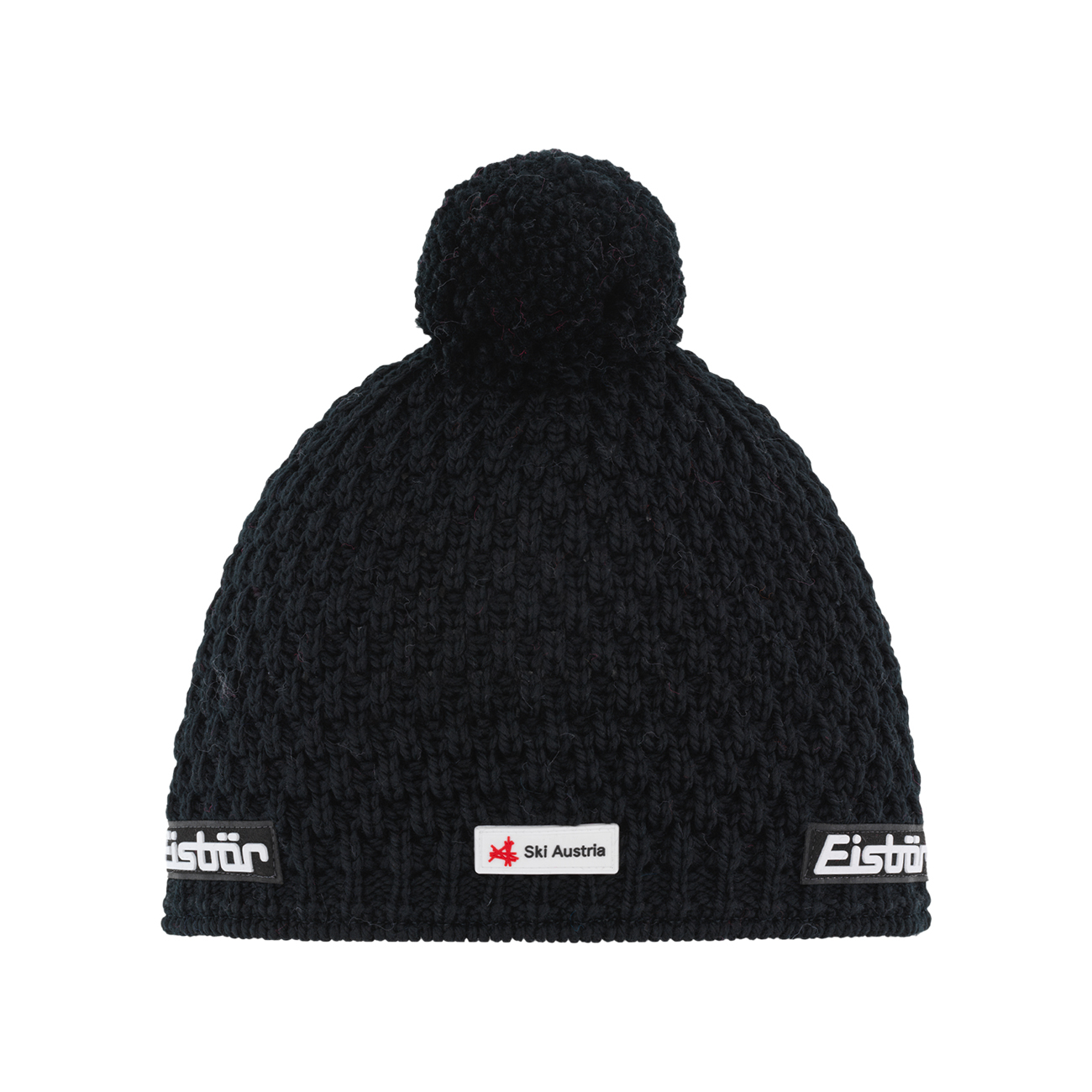 Czapka zimowa z wełną merino Eisbar Trail Pompon MU SKA black - ONE SIZE