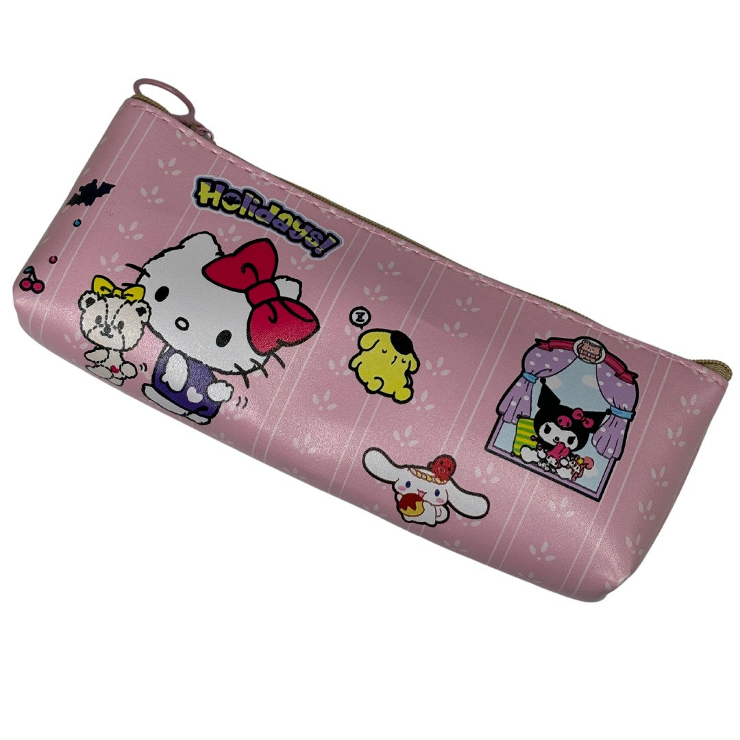Piórnik Szkolny Hello Kitty Kuromi Cinnemaroll Różowy Na Suwak