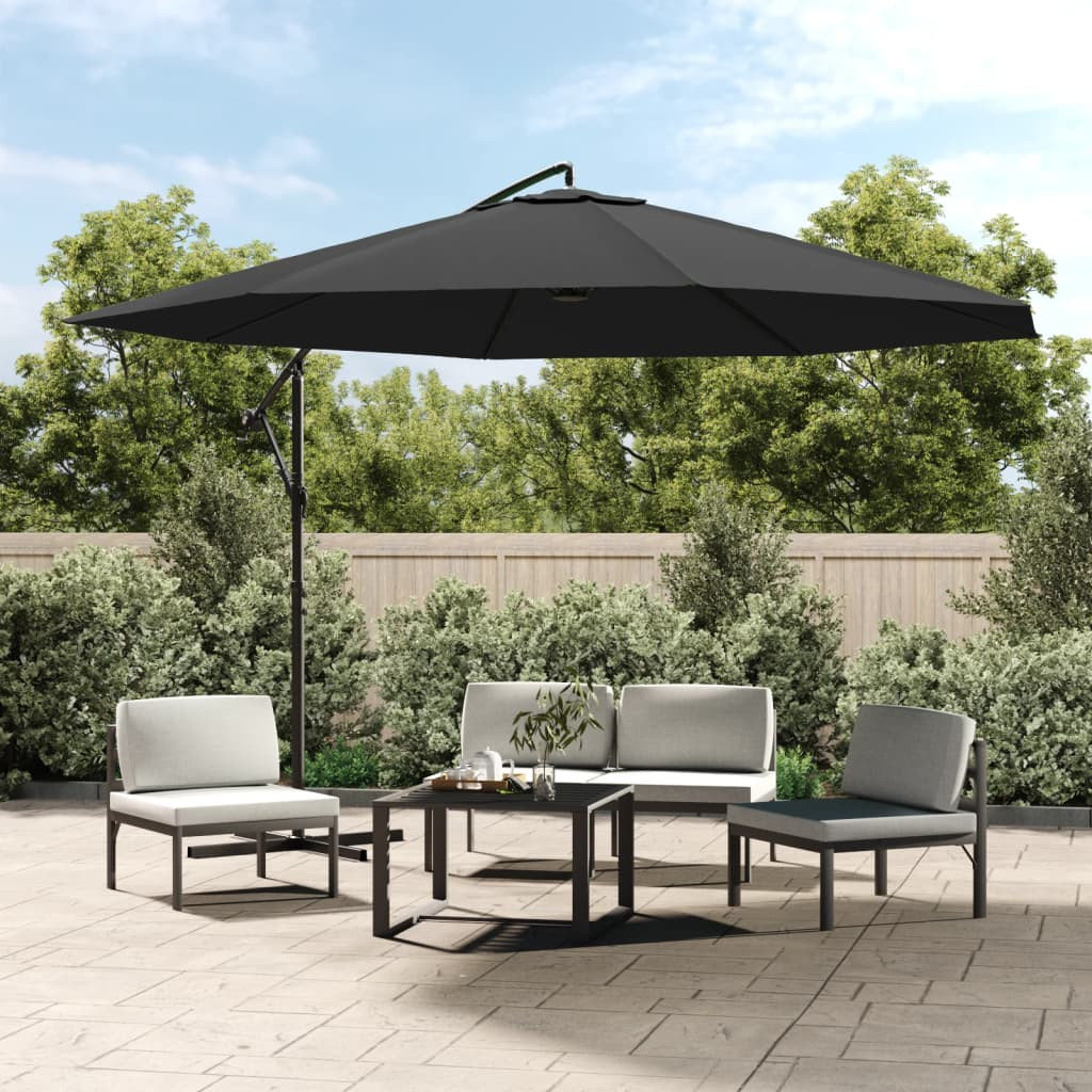 Parasol wiszący z aluminiowym słupkiem, 350 cm, antracytowy