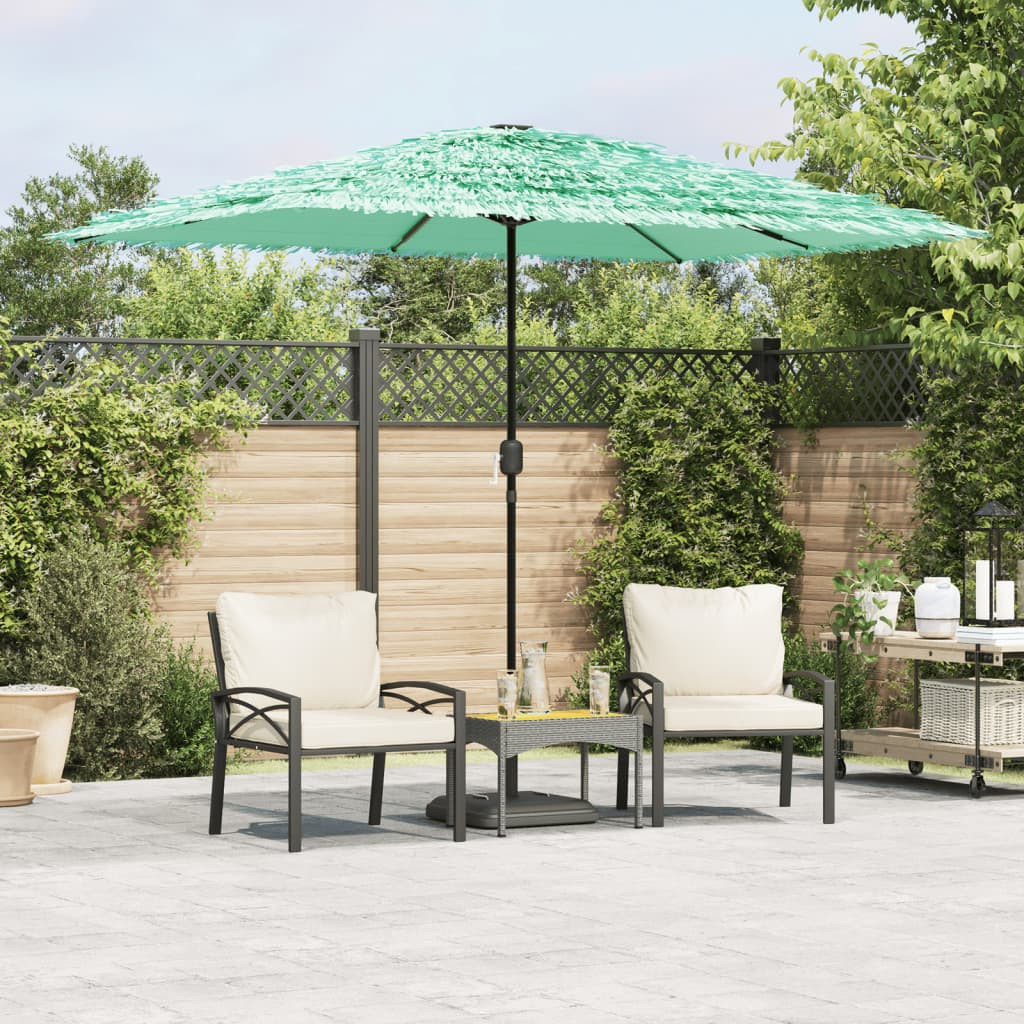 Parasol ogrodowy na stalowym słupku, zielony, 300x200x250 cm