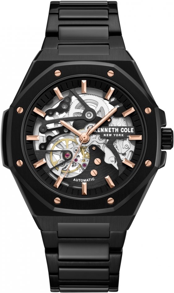 Zegarek męski KENNETH COLE KCWGY0058902 czarny klasyczny skeleton