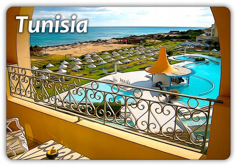 TUNEZJA - Afryka - Widoki - Morze - Magnesy na lodówkę