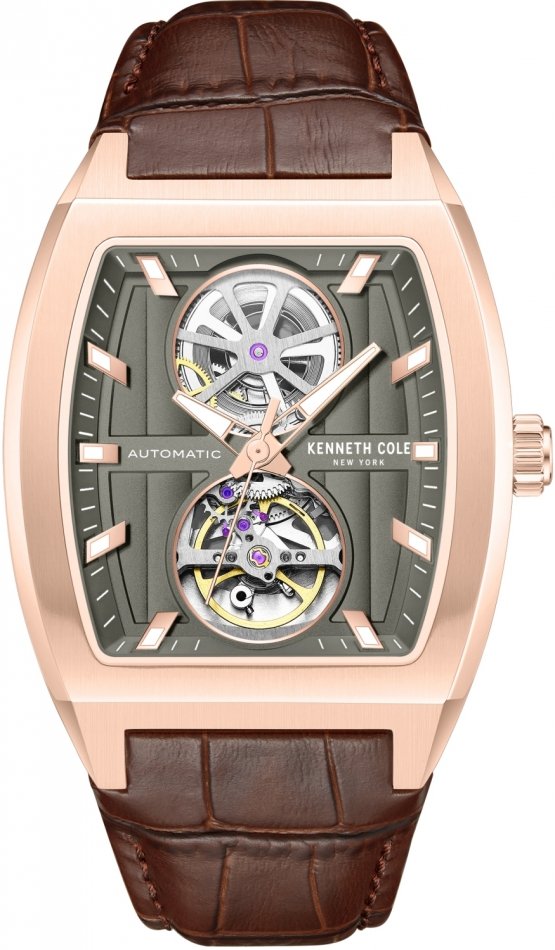 Zegarek męski KENNETH COLE KCWGX0058803 brązowy klasyczny skeleton
