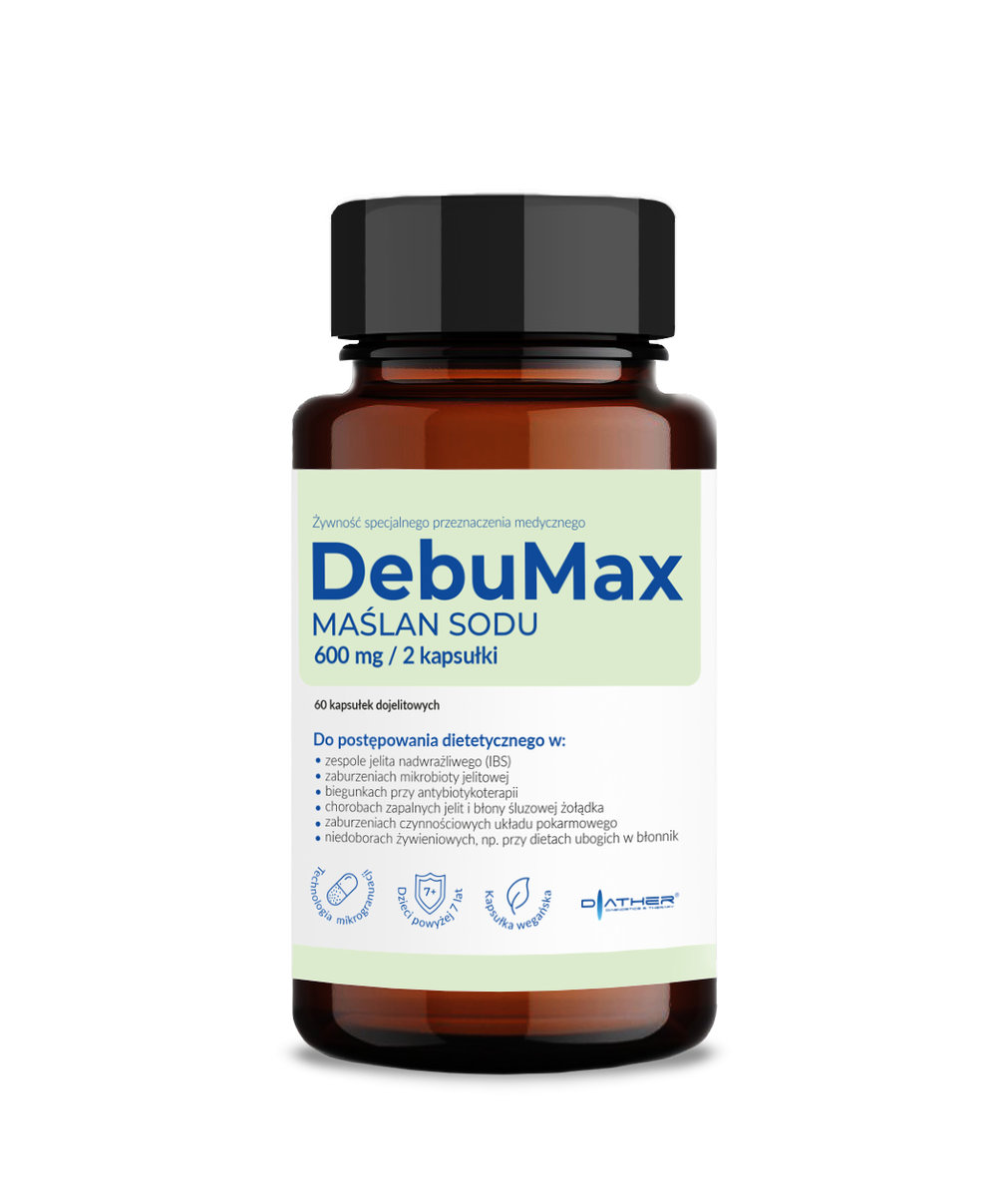 Wyrób Medyczny, DebuMax MAŚLAN SODU 600 mg/2 kaps.