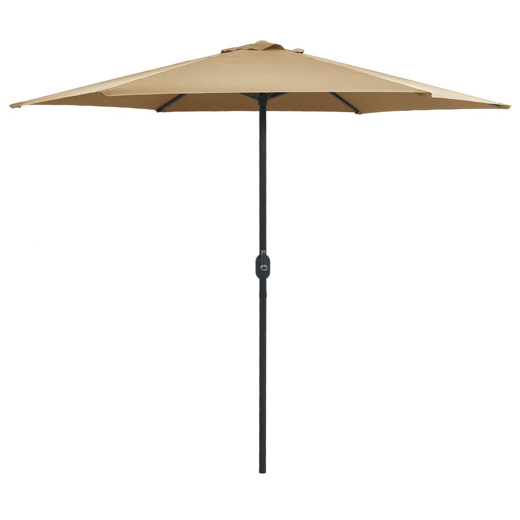 Parasol ogrodowy na aluminiowym słupku, 270x246 cm, taupe