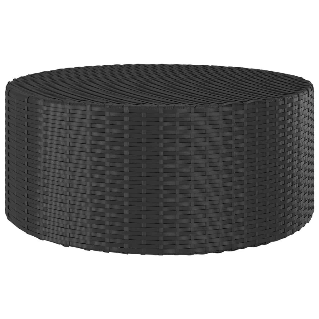 Stolik herbaciany, czarny, 68x68x30 cm, polirattan