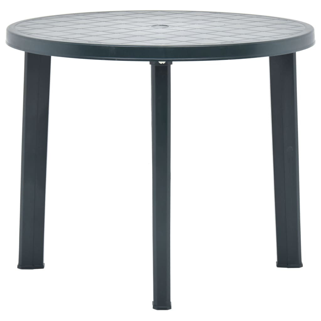 Stolik ogrodowy, zielony, 89 cm, plastikowy