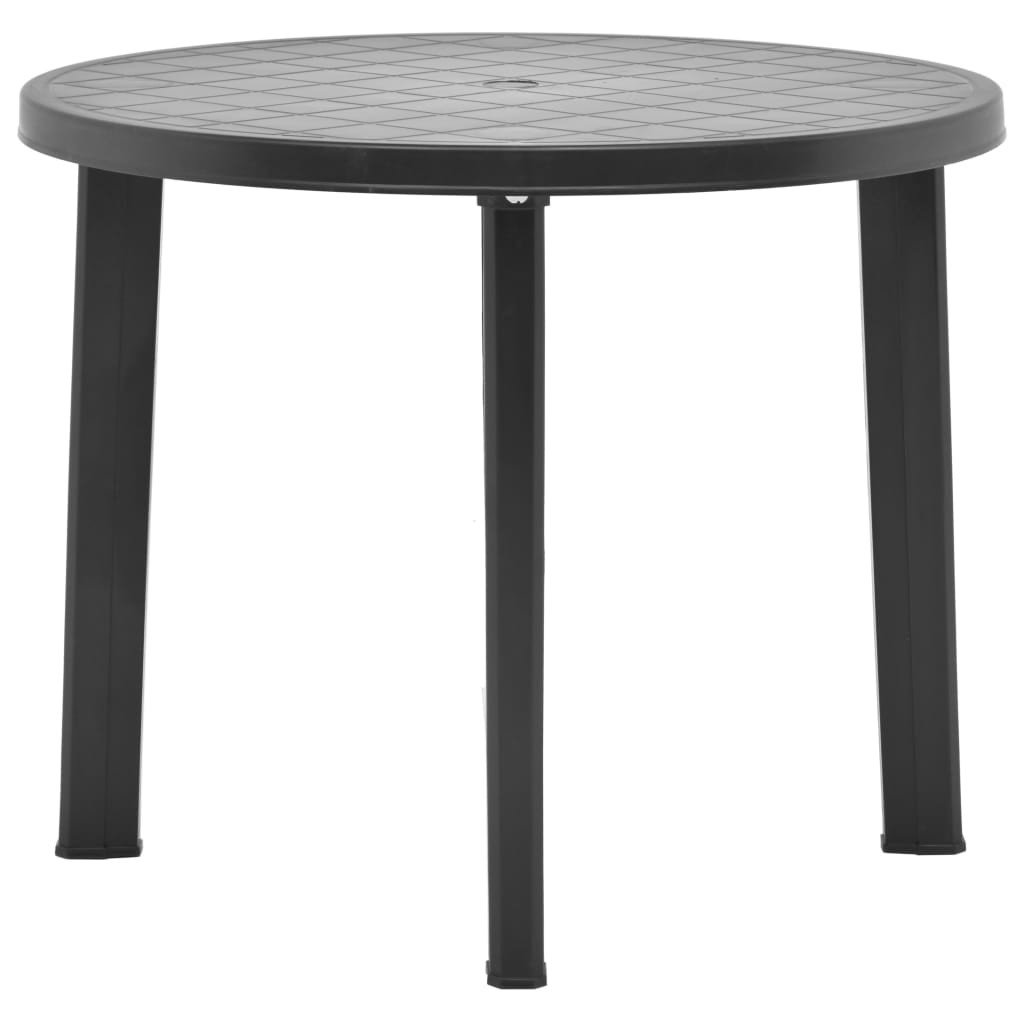 Stolik ogrodowy, antracytowy, 89 cm, plastikowy