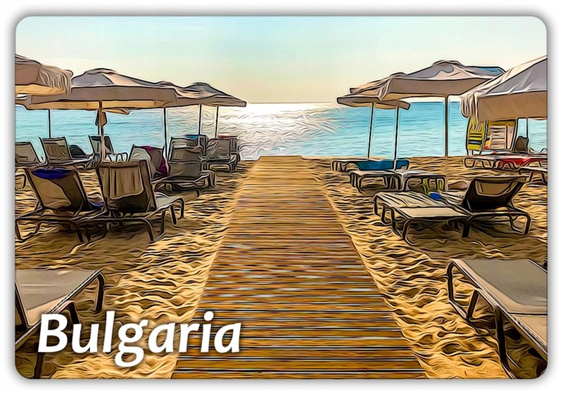 BUŁGARIA - Plaża - Bałkany - Burgas - Magnes na lodówkę