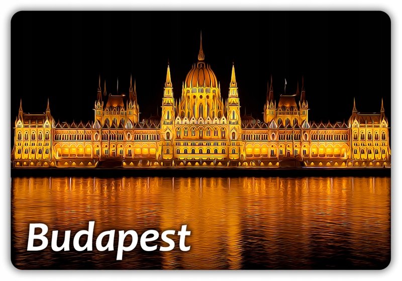 BUDAPESZT - Parlament - Gmach - Dunaj - Symbol stolicy - Magnes na lodówkę