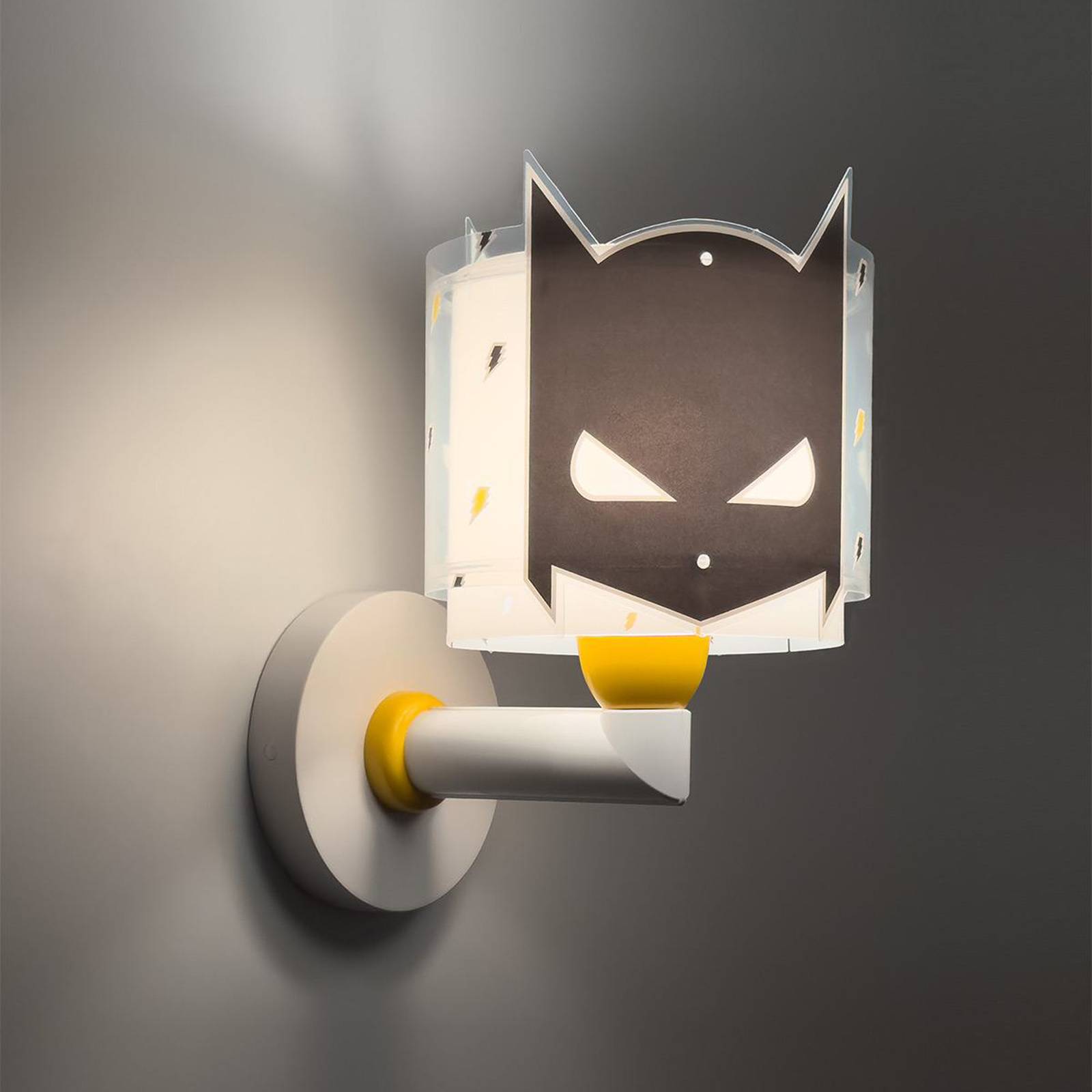 Dalber kinkiet Dark Hero z wtyczką, biały/czarny