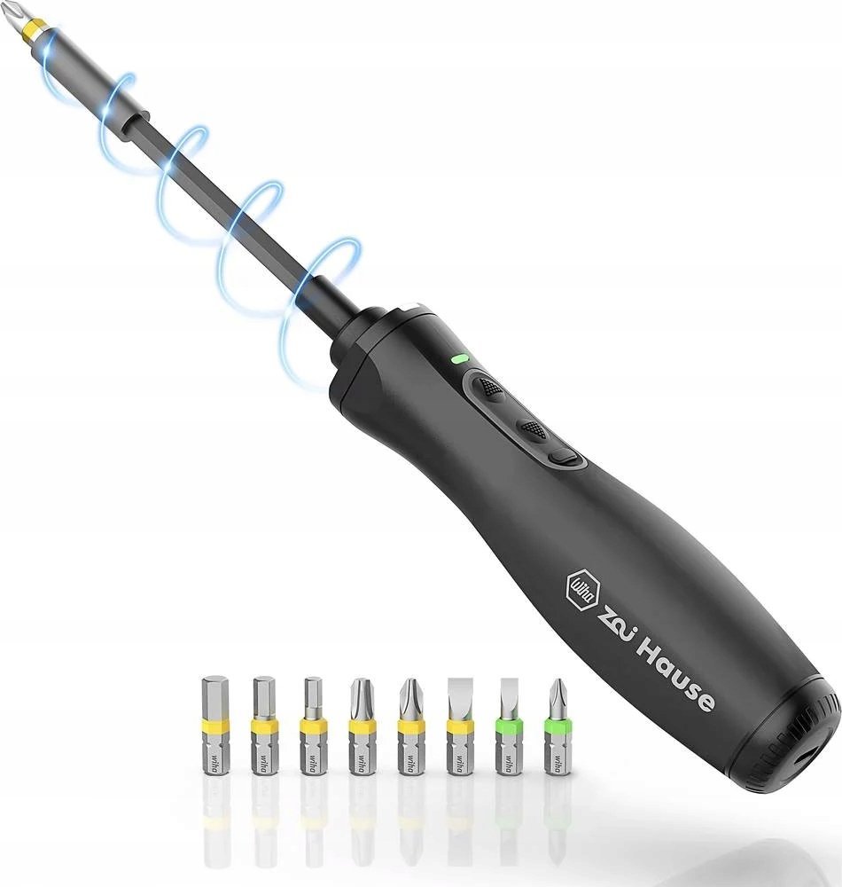 Wiha Wiha Zai home e-screwdriver, screwdriver black, Li-Ion battery 3.6V 1.5Ah, 8 bits and extension