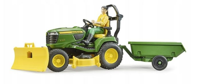 Traktor Bruder 62104 John Deere z kosiarką zielony