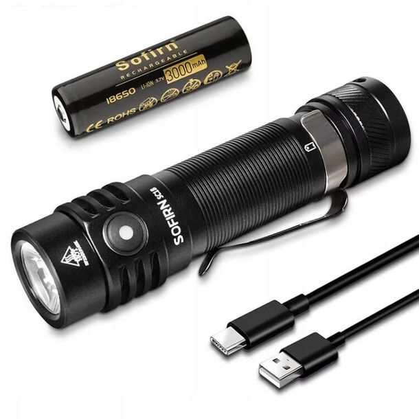 Latarka ręczna SOFIRN SC18 PROFESJONALNA USB-C IP68 akumulator 1800lm MOCNA