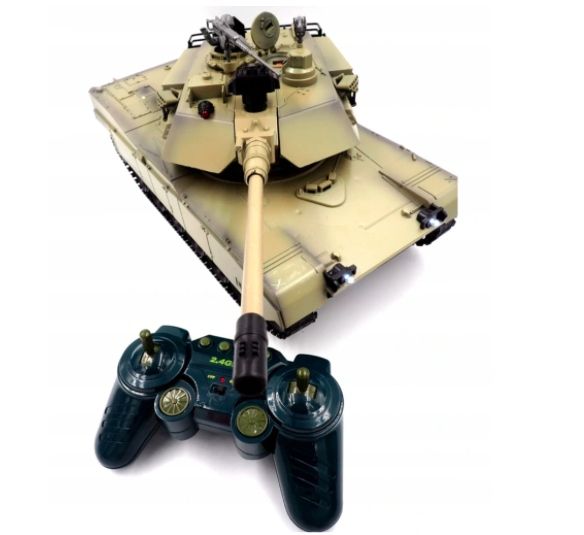 Duży Rc Czołg Zdalnie Sterowany M1a2 Abrams Strzelający Kulkami Odgłosy