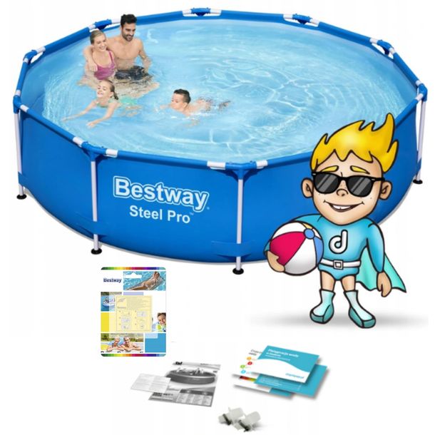 Bestway Basen Ogrodowy Stelażowy 305x76cm 5w1 Duży Bestway Basen Dla Dzieci Zestaw
