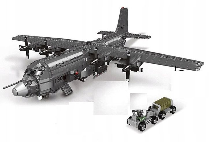 Klocki Samolot Wojskowy Ac130 Air Gunship Statek Powietrzny Do Złożenia