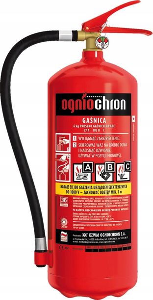 INNY Gaśnica Proszkowa 6 Kg Ogp6xabce 123L971