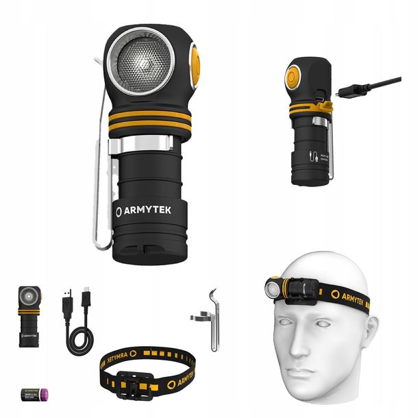 Latarka czołowa Armytek 5w1 Elf C1 USB White Light USB-C 1000lm