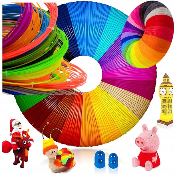 Filament Do Długopisu 3d 100m Pla Wkład Długopisów Drukarki 3d 20 Kolorów