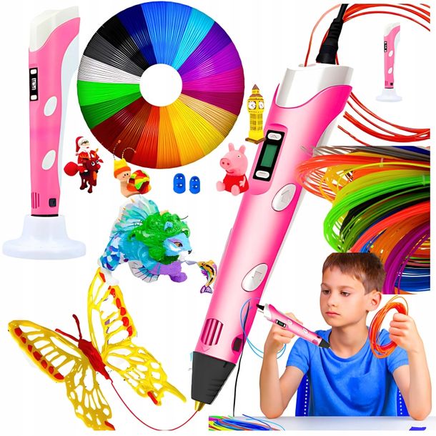 Magiczny Długopis 3d Pióro Drukujące Z Wkładem Filament Gratis 21 Kolorów