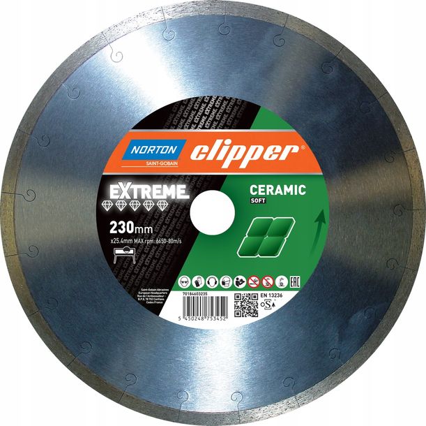 NORTON Clipper Tarcza diamentowa Clipper Extreme Ceramic Soft 230 mm 70184603235