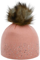 Czapka Beanie Nalin Lux Crystal by Eisbär, intensywny róż, One Size