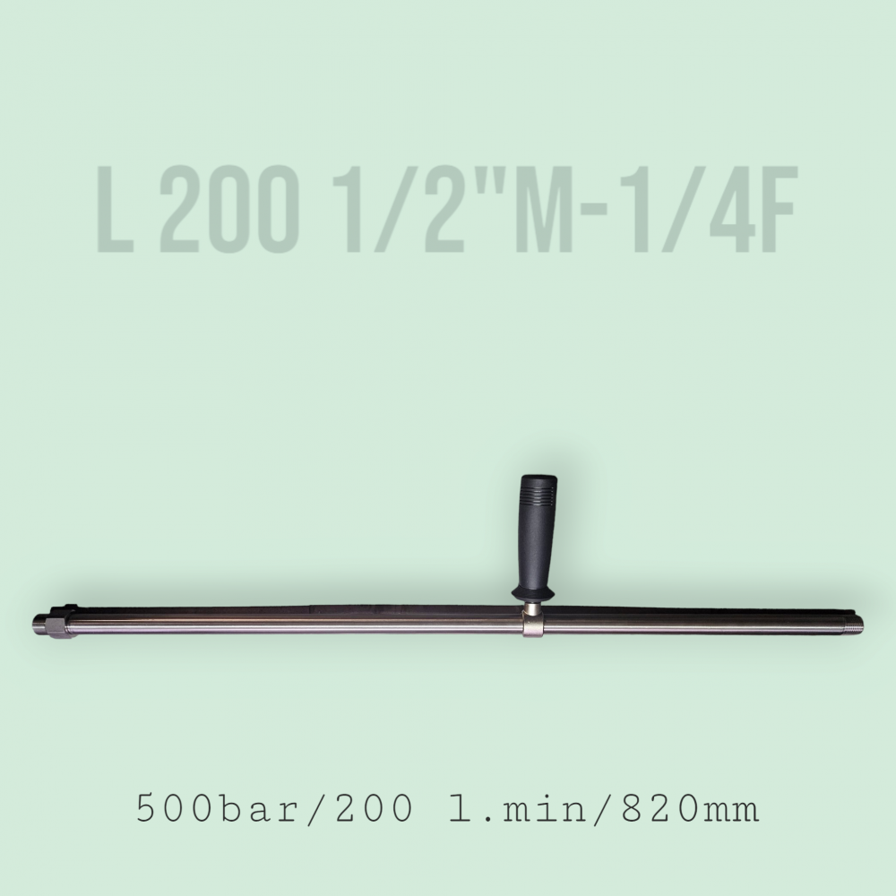 Lanca 500bar 200l/min L200 MEKLINA 820mm high pressure wash lance 1/2