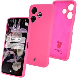 Bizon Silikonowe etui Soft Case do Xiaomi Redmi 13 4G, neonowo-różowe