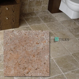 Tiles Tawertyn Noce CC Niewypełniony Szlif Bębnowany 20,3x20,3x1,2 cm