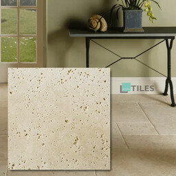 Tiles Tawertyn Ivory Classic Mix Niewypełniony Szlif Bębnowany 20,3x20,3x1,2 cm