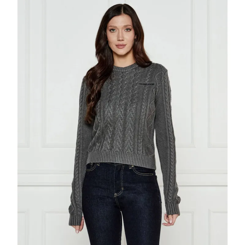 Guess Jeans Sweter | Regular Fit | z dodatkiem wełny