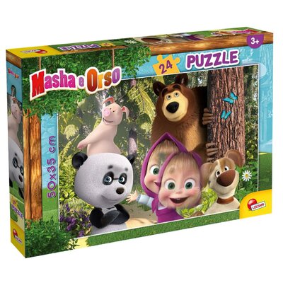 Lisciani Giochi 86078 Masha Plus 24-Diventiamo Amici puzzle dla dzieci, wielokolorowe 86078